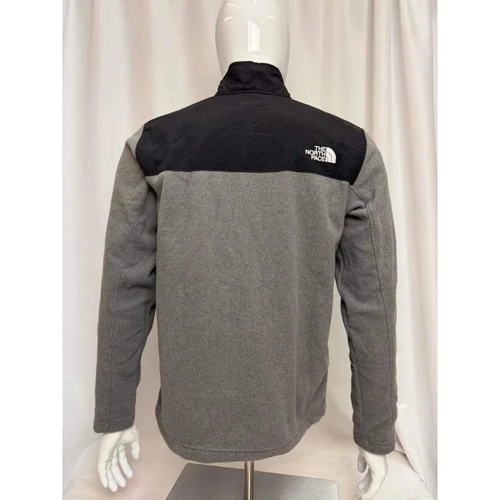 The North Face Men's 200WT Quarter Zip Fleece Pullover Jacket Grey Black S NEW